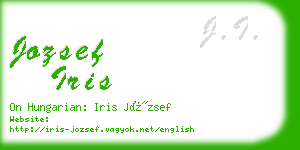 jozsef iris business card